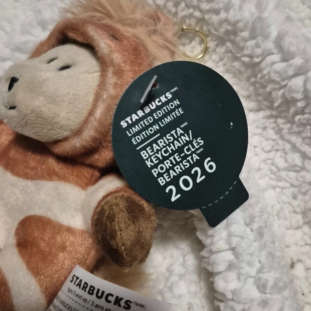 Starbucks Bearista Keychain Limited Edition 2026 Giraffe Costume Plush Bag Charm